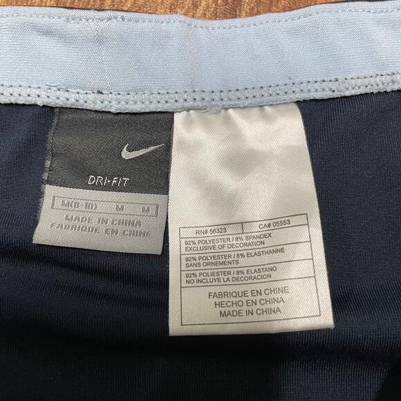 Nike Womens Solid Navy Blue Dri-Fit Tennis Skirt Size Medium Yellow Swoosh Check - Picture 4 of 6